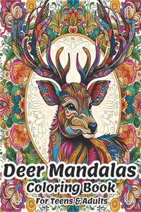 Deer Mandalas Coloring Book