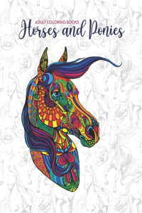 Adult Coloring Books Horses and Ponies