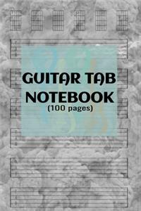 Guitar Tab Notebook: 100 Sheets of tabs to transpose or write music and guitar chords