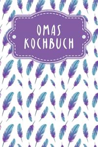 Omas Kochbuch: Rezeptbuch zum Ausfüllen - Motiv: Federn