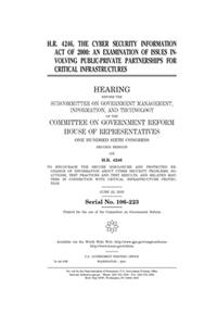 H.R. 4246, the Cyber Security Information Act of 2000