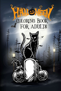 Halloween coloring book for adults