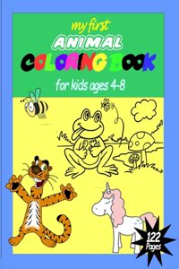 My First Animal Coloring Book for Kids Ages 4-8