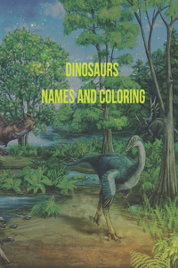 Dinosaurs names and coloring