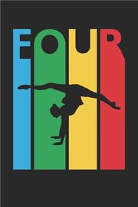 Gymnastics Notebook for 4 Year Old Boys and Girls - Colorful Gymnastics Journal - 4th Birthday Gift for Gymnast Diary