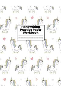 Handwriting Practice Paper Workbook