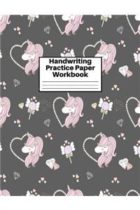 Handwriting Practice Paper Workbook