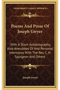 Poems and Prose of Joseph Gwyer
