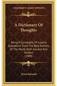 A Dictionary Of Thoughts