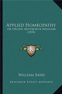 Applied Homeopathy