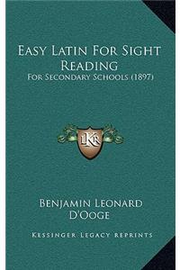 Easy Latin For Sight Reading