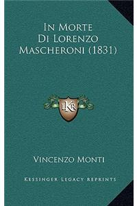 In Morte Di Lorenzo Mascheroni (1831)