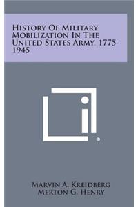 History of Military Mobilization in the United States Army, 1775-1945