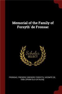 Memorial of the Family of Forsyth' de Fronsac