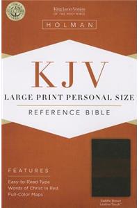 KJV Large Print Personal Size Reference Bible, Saddle Brown LeatherTouch