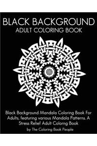 Black Background Adult Coloring Book