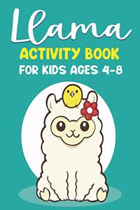 Llama Activity Book for Kids Ages 4-8