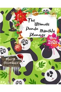 The Ultimate Merry Christmas Panda Monthly Planner Year 2020: Best Gift For All Age, Keep Track Planning Notebook & Organizer Logbook For Weekly And Monthly Purpose To Create, Schedule And Manage To Achieve You