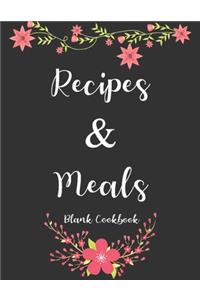 Recipes & Meals Blank Cookbook
