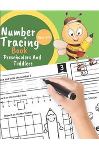 Number tracing book for Preschoolers And Toddlers Ages 3-5
