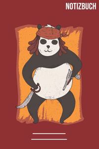 Notizbuch Panda Pirat