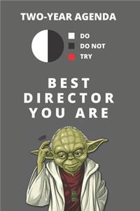 2020 & 2021 Two-Year Daily Planner For Best Director Gift - Funny Yoda Quote Appointment Book - Two Year Weekly Agenda Notebook For Directing Job