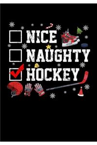 Hockey Player Game Statistics Journal Nice Naughty Hockey