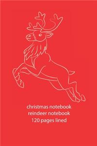 christmas notebook reindeer notebook