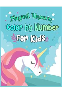 Magical Unicorn Color by Number For Kids