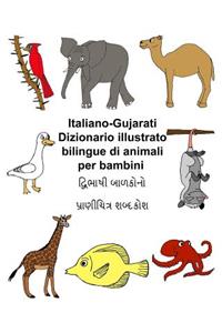 Italiano-Gujarati Dizionario illustrato bilingue di animali per bambini