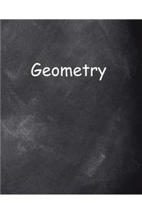 School Composition Book Geometry Chalkboard Style 200 Pages