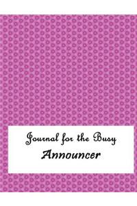 Journal for the Busy Announcer
