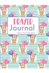 Prayer Journal Balloon Hearts Bear Edition