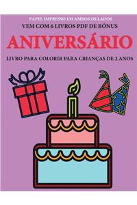 Livro para colorir para crianças de 2 anos (Aniversário)