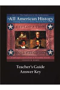 All American History Teacher's Guide and Answer Key Vol 1