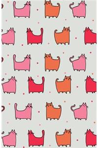 Journal Notebook For Cat Lovers - Funny Cat Pattern Sunset Strip