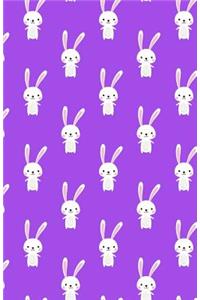 Bullet Journal for Animal Lovers - Cute Rabbit Pattern - Mauve