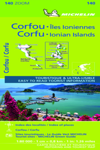 Michelin Zoom Corfu and the Ionian Islands Map 140