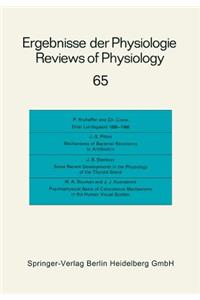 Ergebnisse Der Physiologie / Reviews of Physiology