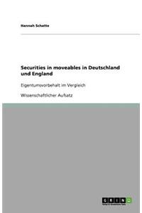 Securities in moveables in Deutschland und England