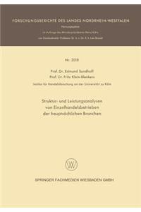 Struktur- und Leistungsanalysen von Einzelhandelsbetrieben der hauptsächlichen Branchen
