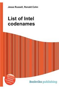 List of Intel Codenames