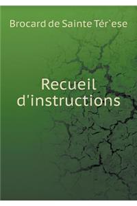 Recueil d'Instructions