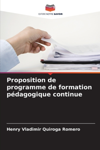 Proposition de programme de formation pédagogique continue