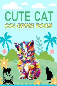 Cute Cat Coloring Book
