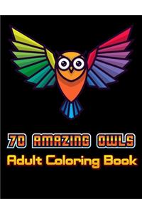 70 Amazing Owls Adult Coloring Book