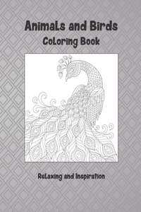 Animals and Birds - Coloring Book - Relaxing and Inspiration