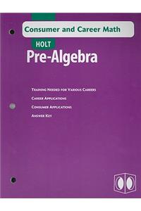 Holt Pre-Algebra Consumer and Career Math