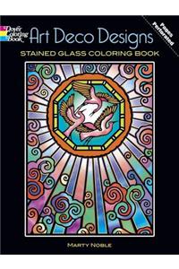 Art Deco Designs Stained Glass Coloring Book