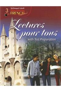 Discovering French, Nouveau!: Lectures Pour Tous Student Edition with Audio CD Level 3